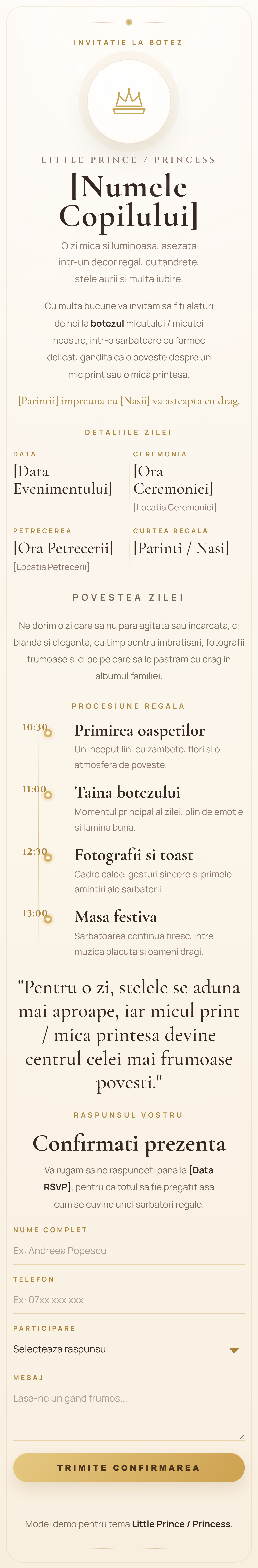 Preview invitatie Little Prince Princess