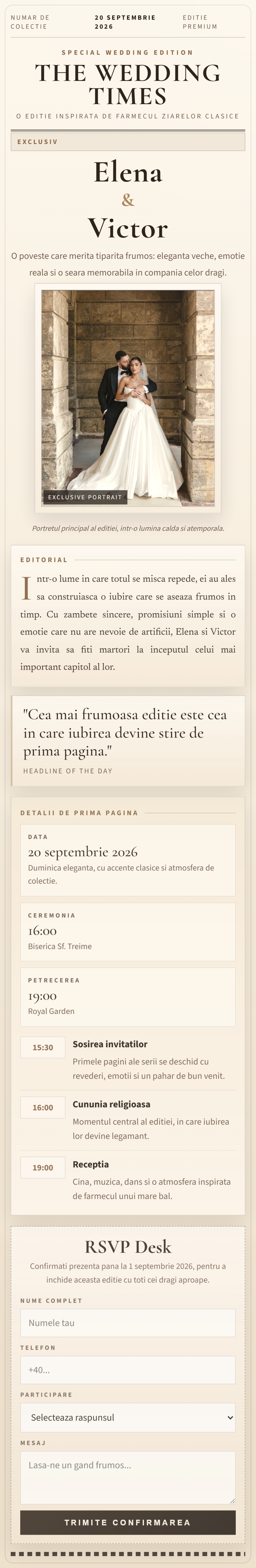 Preview invitatie The Wedding Times