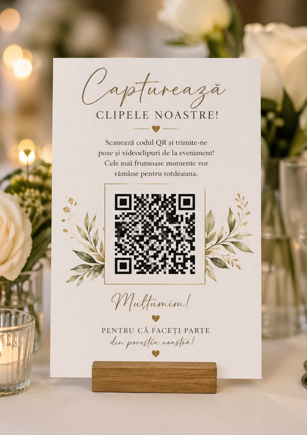 Preview pachet invitatie cu QR-uri