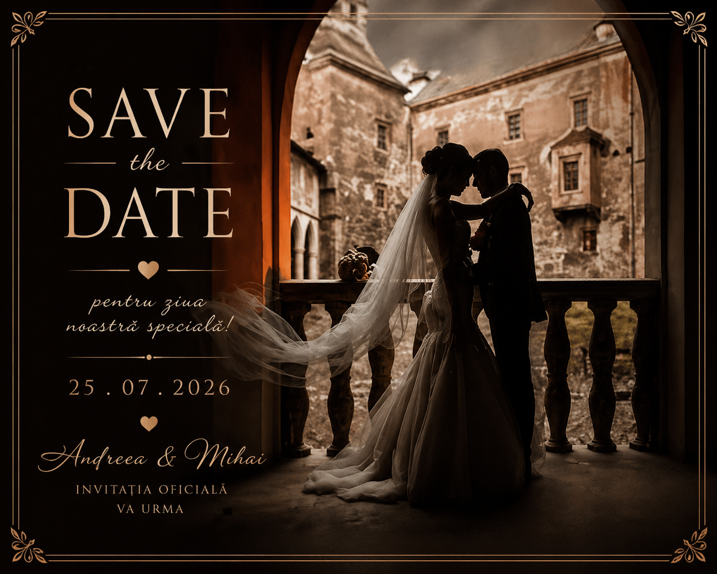 Save the Date Castle Romance